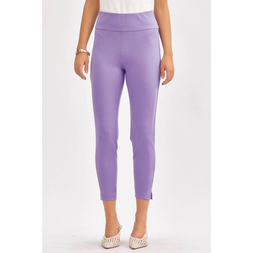 NEW DEAR SCARLETT magic high waisted skinny capri pants in violet